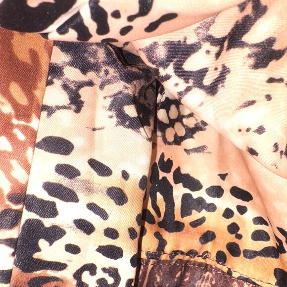 Sharif Shoulder Bag Saffiano Leather Gold Hardware Animal Print Interior NWOT - Picture 12 of 12